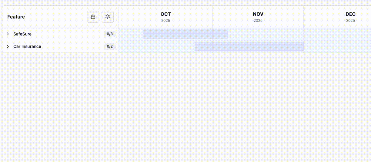 Align360 Gantt chart demo - interactive roadmap visualization